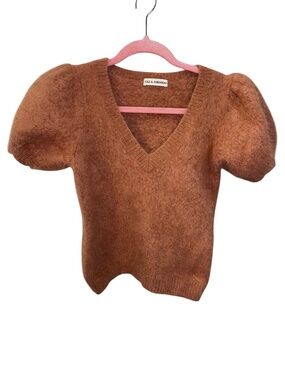 ulla johnson angora copper puff sleeve sweater M